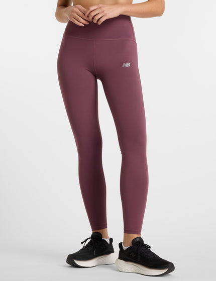 New Balance NB Sleek High Waisted Legging 27" - Faded Plumimages1- The Sports Edit