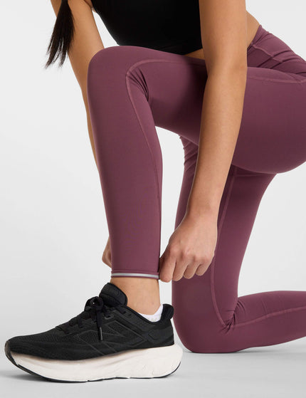 New Balance NB Sleek High Waisted Legging 27" - Faded Plumimages6- The Sports Edit