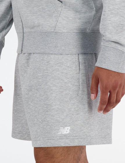 New Balance Sport Essentials Fleece Short 7" - Athletic Grey Agimages2- The Sports Edit