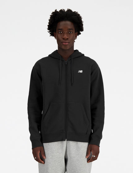 New Balance Sport Essentials Logo Fleece Full Zip - Blackimages1- The Sports Edit