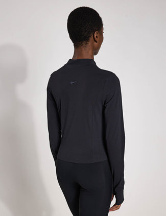 Zenvy Full-Zip Long-Sleeve Top - Black/Cool Grey