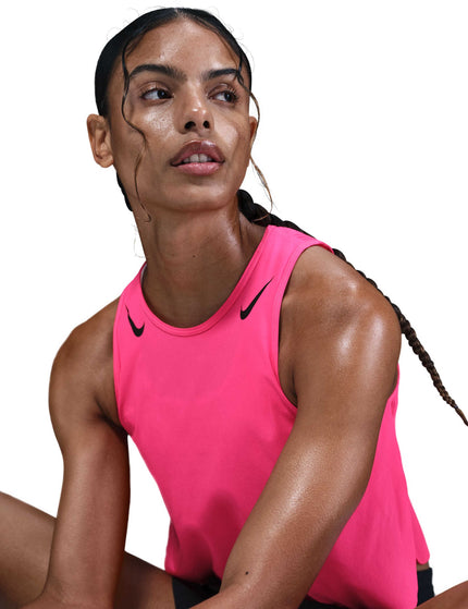 Nike AeroSwift Dri-FIT ADV Running Tank Top - Hyper Pink/Blackimages3- The Sports Edit