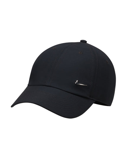Nike Dri-FIT Club Unstructured Metal Swoosh Cap - Black/Metallic Silverimages1- The Sports Edit
