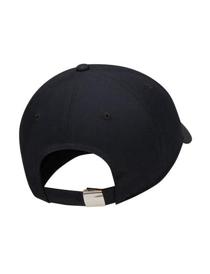 Nike Dri-FIT Club Unstructured Metal Swoosh Cap - Black/Metallic Silverimages2- The Sports Edit