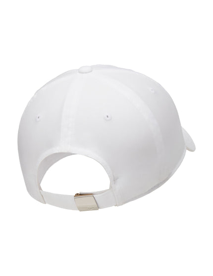 Nike Dri-FIT Club Unstructured Metal Swoosh Cap - White/Metallic Silverimages2- The Sports Edit