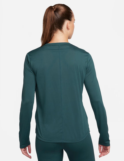 Nike Dri-FIT One Long-Sleeve Top - Deep Jungle/Whiteimages2- The Sports Edit