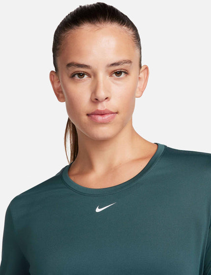 Nike Dri-FIT One Long-Sleeve Top - Deep Jungle/Whiteimages3- The Sports Edit