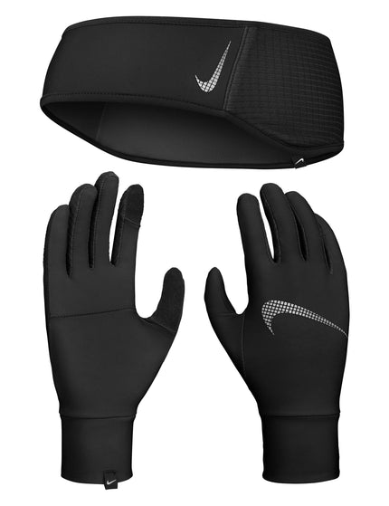 Nike Essential Headband and Glove Set - Black/Silverimages2- The Sports Edit
