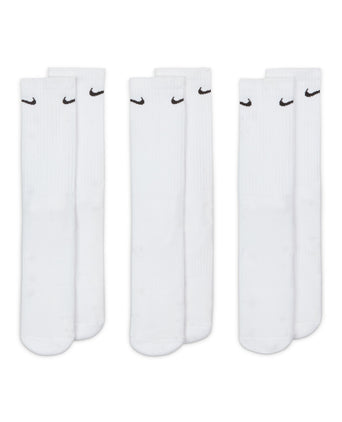 Everyday Cushioned Training Crew Socks (3 Pairs) - White/Black
