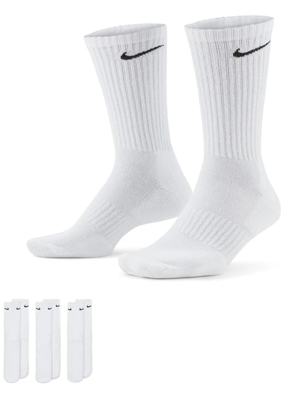 Nike Everyday Cushioned Training Crew Socks (3 Pairs) - White/Blackimages2- The Sports Edit