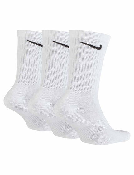 Nike Everyday Cushioned Training Crew Socks (3 Pairs) - White/Blackimages3- The Sports Edit