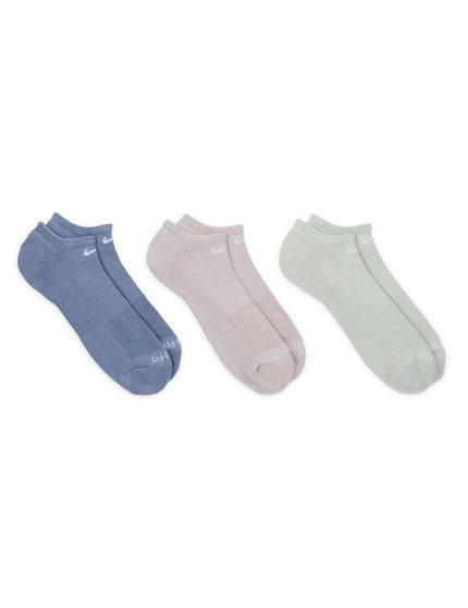 Nike Everyday Plus Cushioned No-Show Socks (3 Pairs) - Blue/Pink/Greenimages1- The Sports Edit