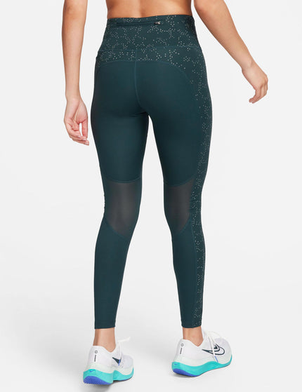 Nike Fast Mid-Rise 7/8 Leggings - Deep Jungle/Reflective Silverimages2- The Sports Edit