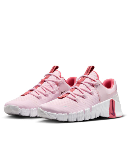 Nike Free Metcon 5 Shoes - Pink Foam/Adobe/Platinum Tint/Dark Team Redimages4- The Sports Edit
