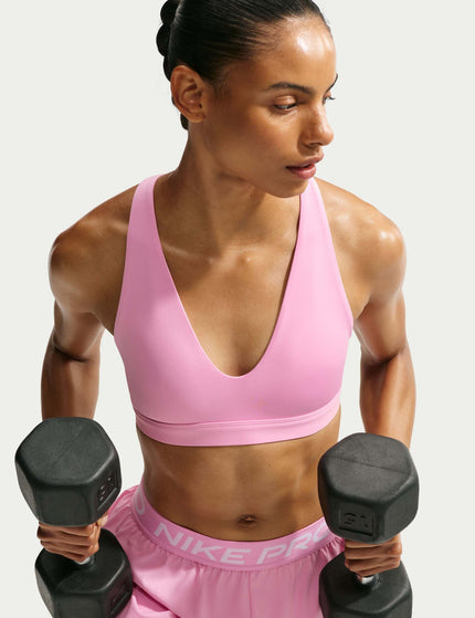 Nike Indy Strappy Light Support Sports Bra - Pink Rise/Blackimages3- The Sports Edit