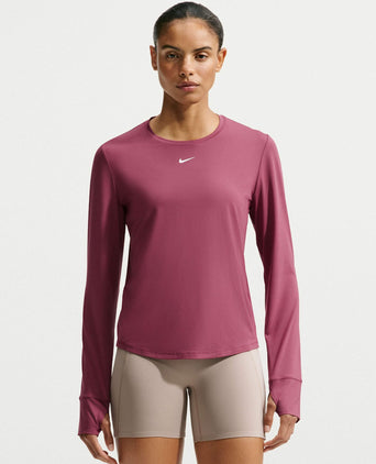 One Classic Dri-FIT Long-Sleeve Top - Pink Smoke/White