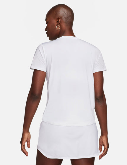 Nike One Classic Dri-FIT Short-Sleeve Top - White/Blackimages2- The Sports Edit