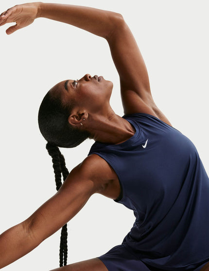 Nike One Classic Dri-FIT Tank Top - Midnight Navy/Whiteimages3- The Sports Edit