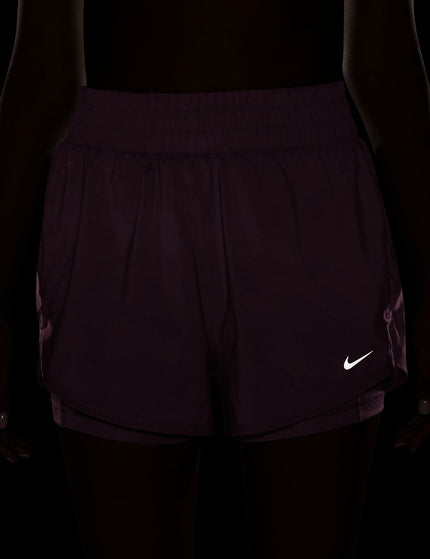 Nike One Dri-FIT 2-in-1 Shorts - Pink Rise/Whiteimages2- The Sports Edit