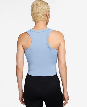 One Fitted Dri-FIT Cropped Tank Top - Hydrogen Blue/White