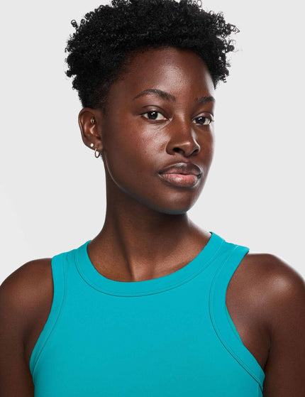 Nike One Fitted Dri-FIT Cropped Tank Top - Dusty Cactus/Blackimages3- The Sports Edit
