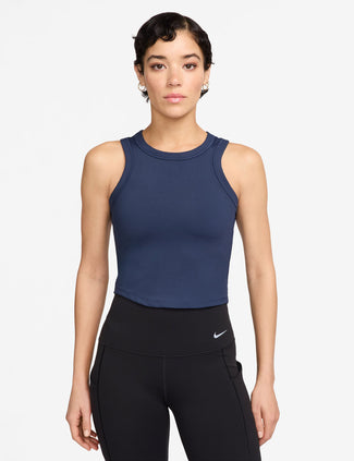 One Fitted Dri-FIT Cropped Tank Top - Midnight Navy