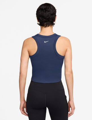 One Fitted Dri-FIT Cropped Tank Top - Midnight Navy