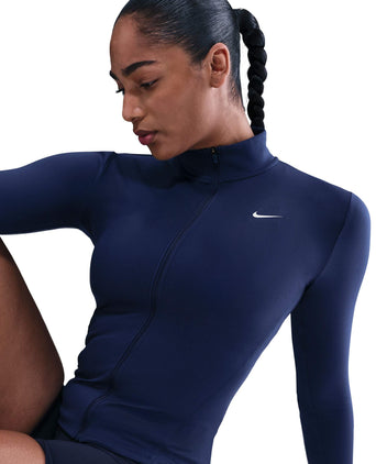 One Fitted Dri-FIT Full-Zip Jacket - Midnight Navy/White