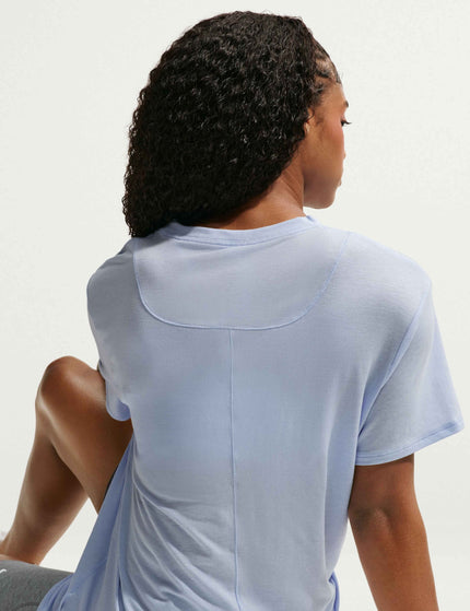 Nike One Relaxed Dri-FIT Short-Sleeve Top - Hydrogen Blue/Whiteimages2- The Sports Edit