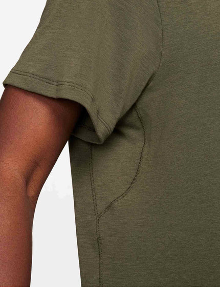 Nike One Relaxed Dri-FIT Short-Sleeve Top - Cargo Khaki/Blackimages5- The Sports Edit