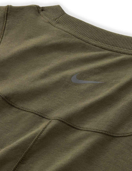 Nike One Relaxed Dri-FIT Short-Sleeve Top - Cargo Khaki/Blackimages7- The Sports Edit