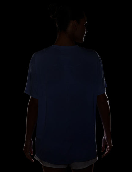 Nike One Relaxed Dri-FIT Short-Sleeve Top - Sapphire/Whiteimages4- The Sports Edit