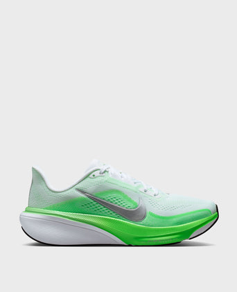 Pegasus 42 Running Shoes - White/Metallic Silver/Green Strike
