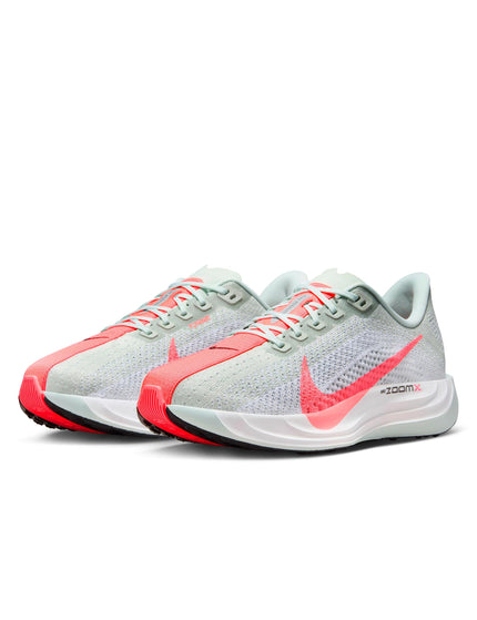 Nike Pegasus Plus Shoes - Barely Grey/White/Black/Hot Punchimages2- The Sports Edit