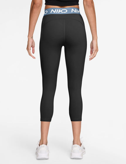 Nike Pro Crop Leggings - Black/Work Blue/Whiteimages2- The Sports Edit