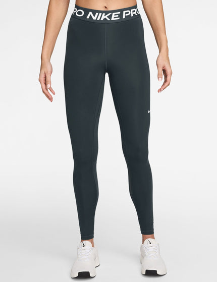 Nike Pro Leggings - Seaweed/Whiteimages1- The Sports Edit