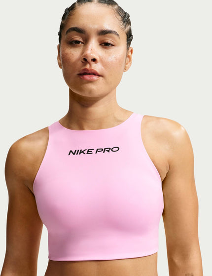Nike Pro Sculpt Medium Support Padded Bra - Pink Rise/Blackimages1- The Sports Edit