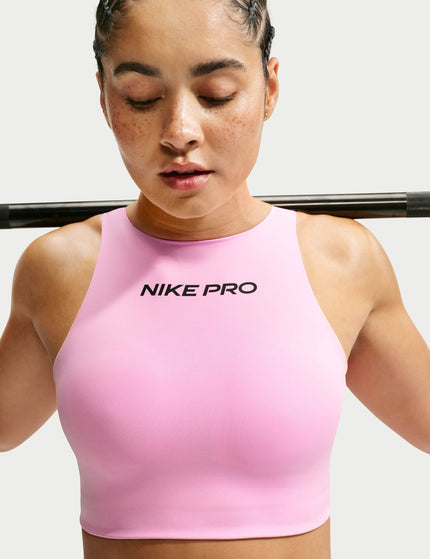 Nike Pro Sculpt Medium Support Padded Bra - Pink Rise/Blackimages3- The Sports Edit