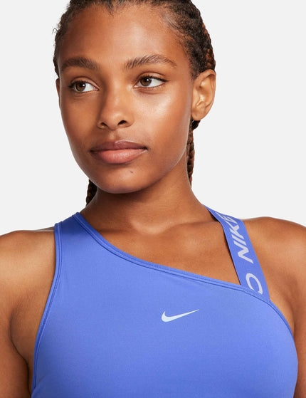Nike Pro Swoosh Asymmetrical Bra - Blue Joy/Blue Tintimages3- The Sports Edit