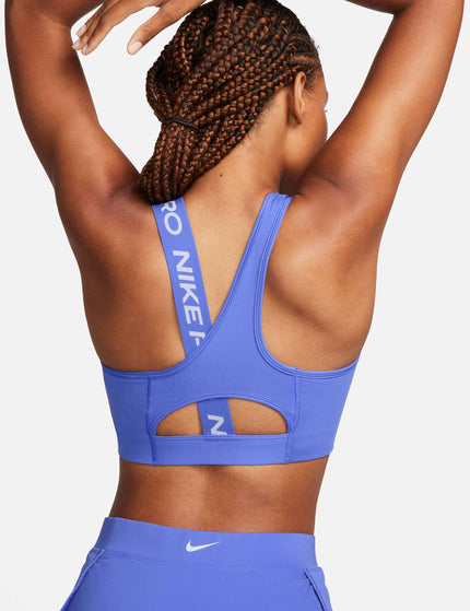 Nike Pro Swoosh Asymmetrical Bra - Blue Joy/Blue Tintimages2- The Sports Edit