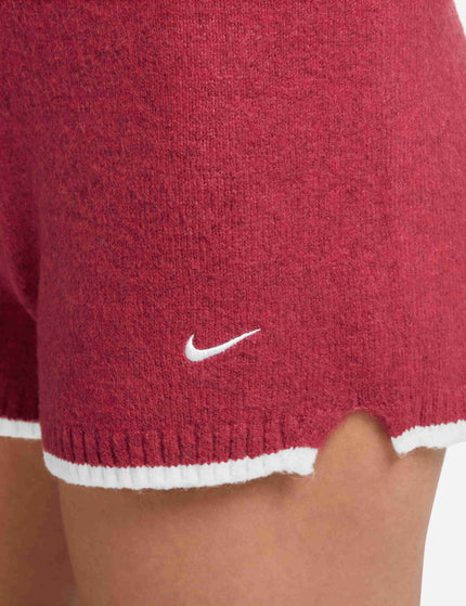 Nike Sportswear Chill Knit Shorts - Tough Red/Whiteimages4- The Sports Edit