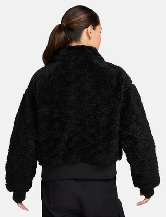 Sportswear Essential Fur Bomber Jacket - Black/Sail