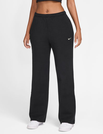 Studio Fleece Open-Hem Pants - Black/Sail