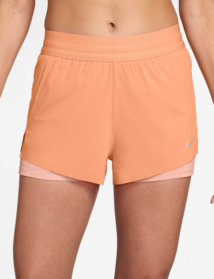 Nike Swift Dri-FIT Mid-Rise 2-in-1 Running Shorts - Orange Pulse/Reflective Silverimages1- The Sports Edit