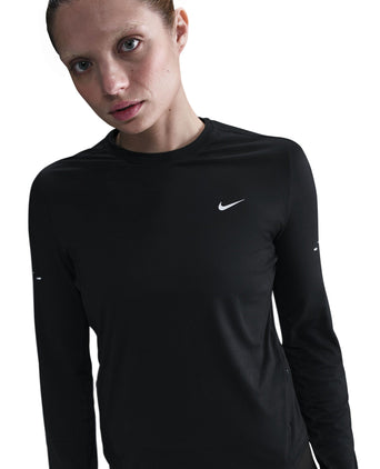 Swift Dri-FIT UV Long-Sleeve Running Top - Black/Reflective Silver