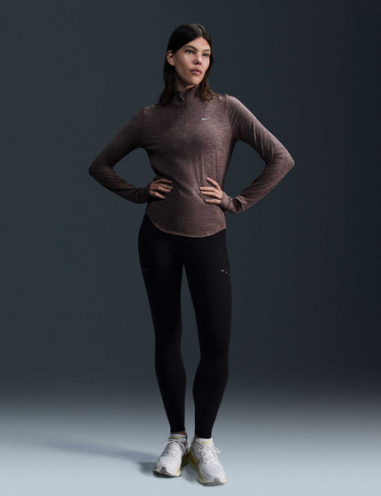 Nike Swift High Waisted 7/8 Running Leggings with Pockets - Black/Reflective Silverimages6- The Sports Edit