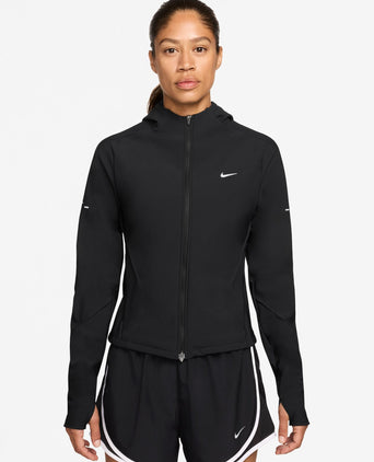 Swift Therma-FIT Fitted Running Jacket - Black/Reflective Silver