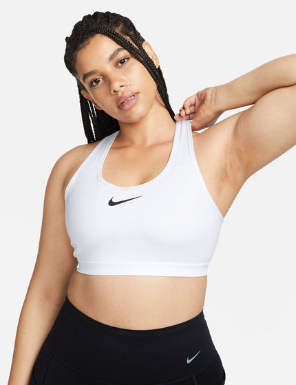 Nike Swoosh High Support Bra - White/Blackimages5- The Sports Edit