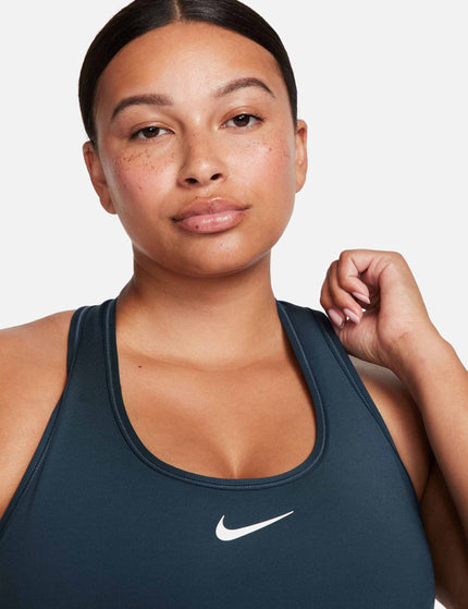 Nike Swoosh Medium Support Bra - Deep Jungle/Whiteimages4- The Sports Edit