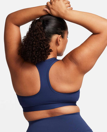 Swoosh Medium Support Bra - Midnight Navy/White